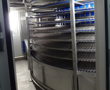 lomax spiral freezer chiller side view